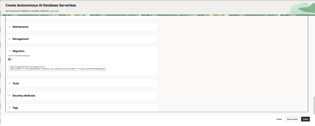 Migrating Large Data Warehouses to Autonomous AI Lakehouse Using TTS with Incremental Backups adbs obj